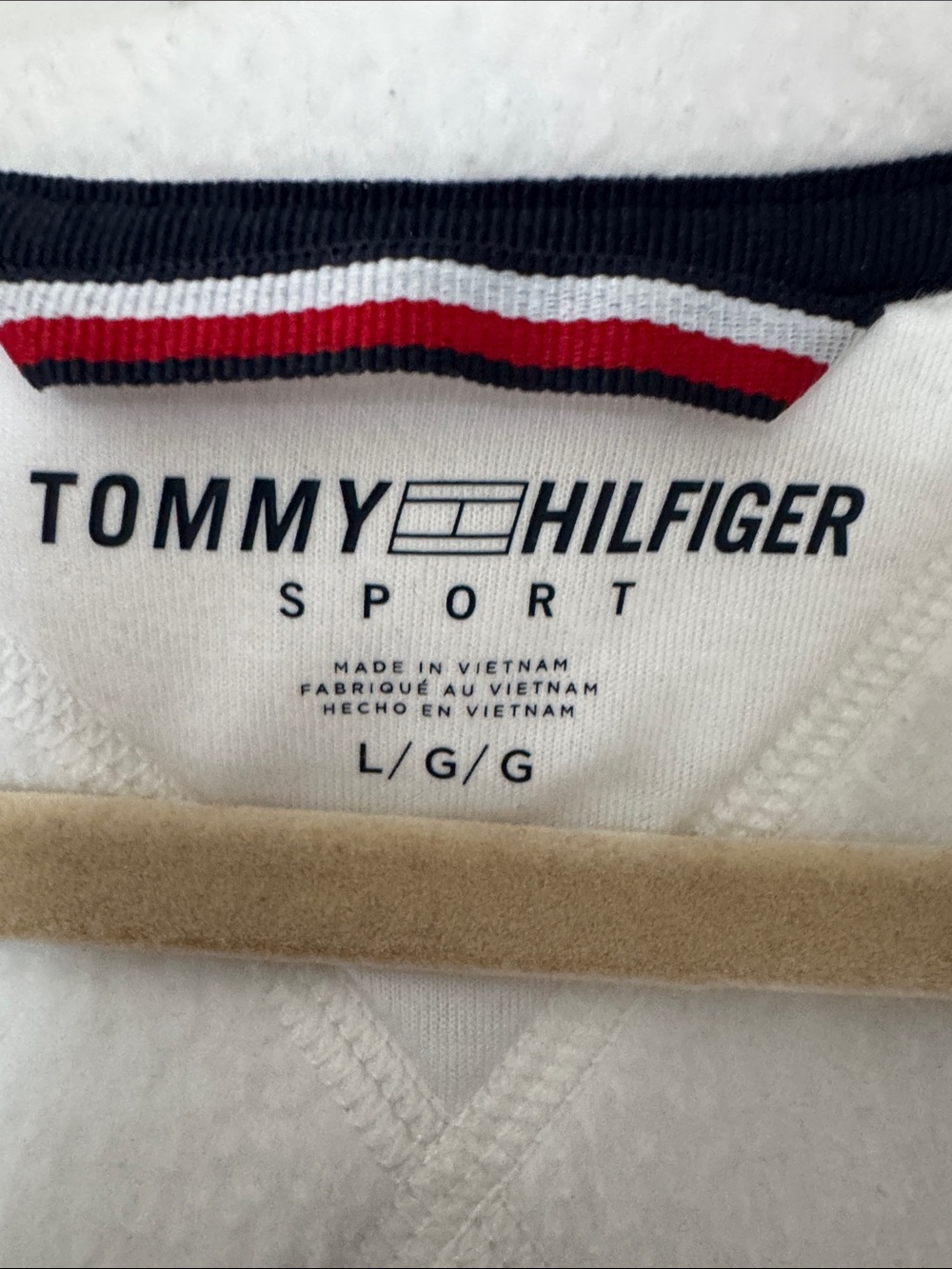 Tommy Hilfiger White Fleece Zip Jacket with Logo - Picture 3 of 4